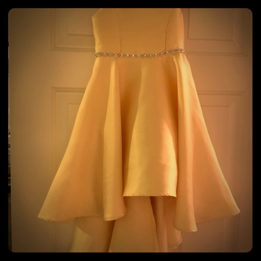 Girls dress/ high low / yellow/ worn once